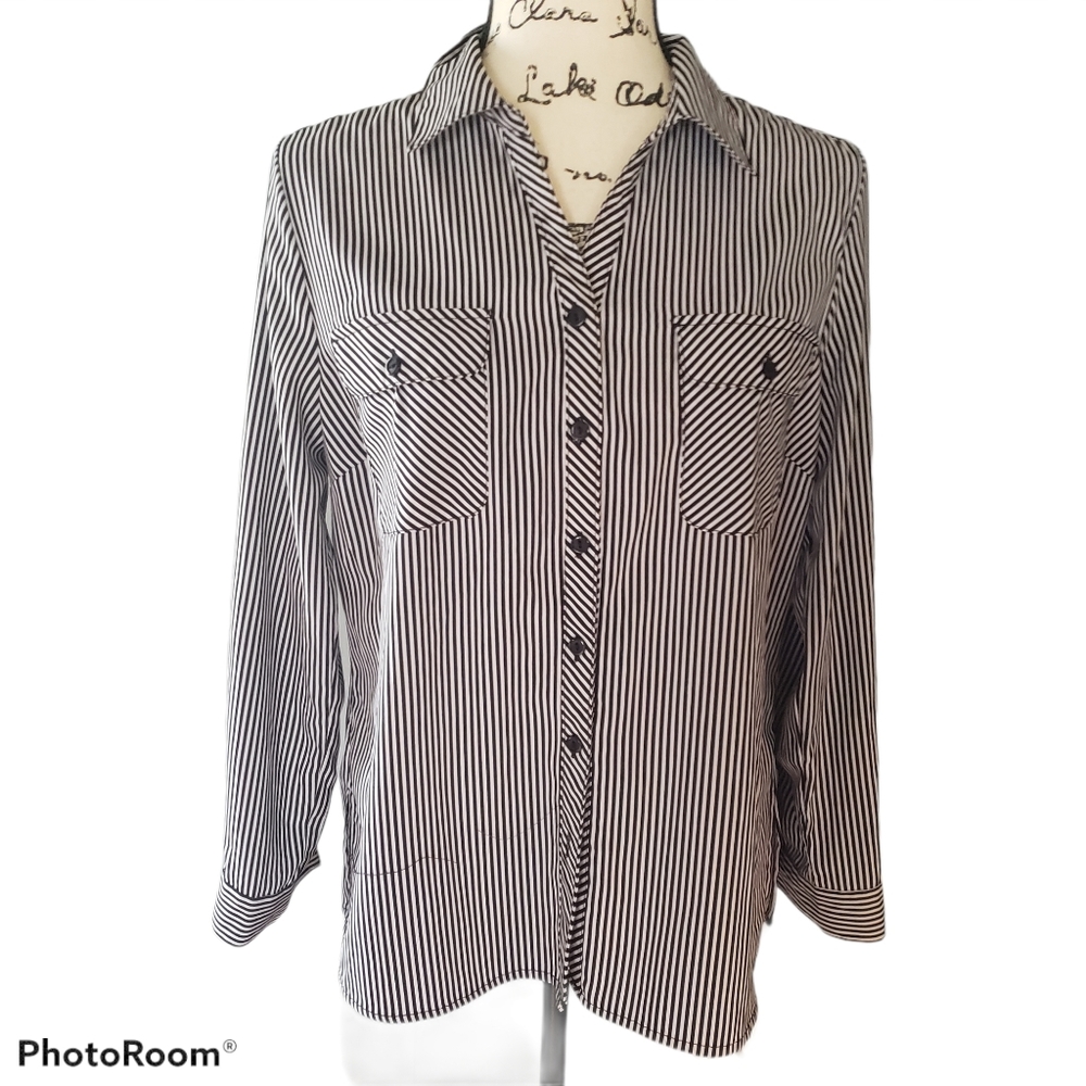 Notations Striped blouse size PL